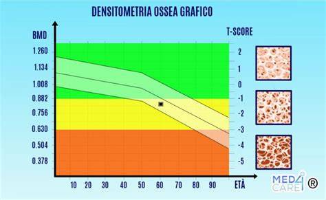 grafico densità ossea e classificazione Misch