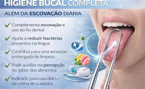 higiene bucal completa língua